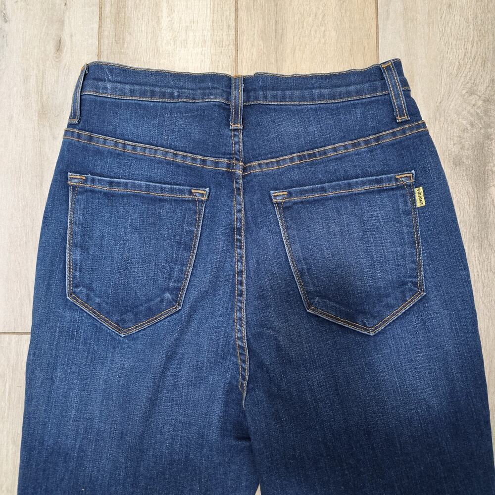 Vibrant Jeans Women 13 W30 Blue Bootcut High Rise Distressed Bell Bottom Y2K - Picture 8 of 10